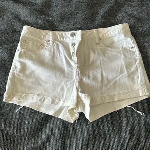 American Eagle white Jean shorts size 10